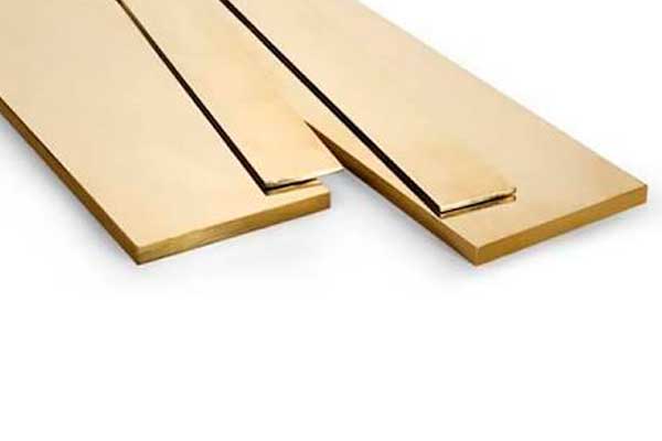Barras chatas de bronze