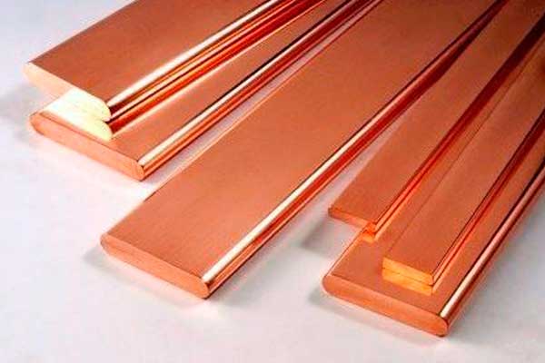 Barras chatas de cobre